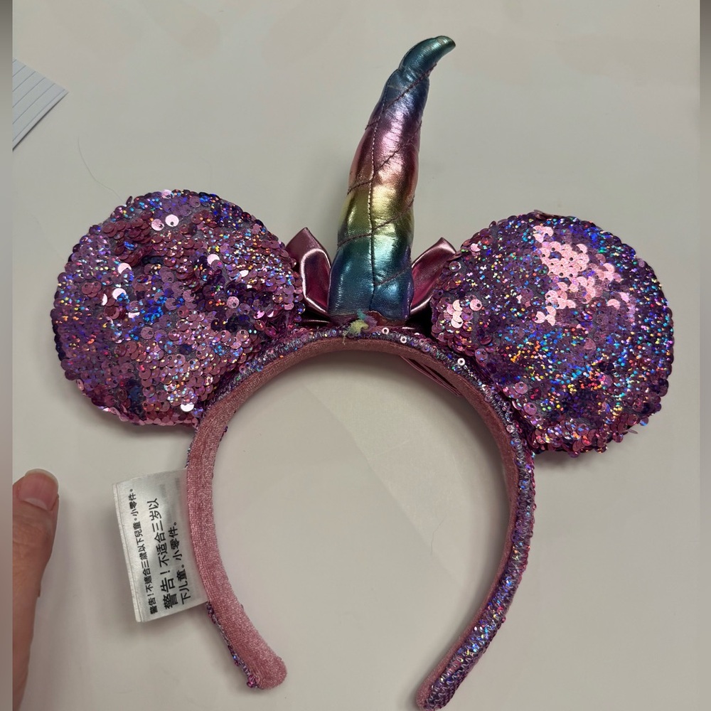 Sparkly Unicorn  Mickey Ear Headband